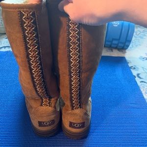 UGG Classic Shearling Embroidered Tall Hard Sole 7